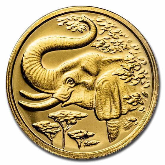 Somalia 1/50 oz Gold African Elephant BU (Random Year) Somalia 1/50 oz Gold African Elephant BU (Random Year)